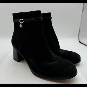 Kate Spade Madison Suede Leather Ankle Boots Black Size 9.5 B